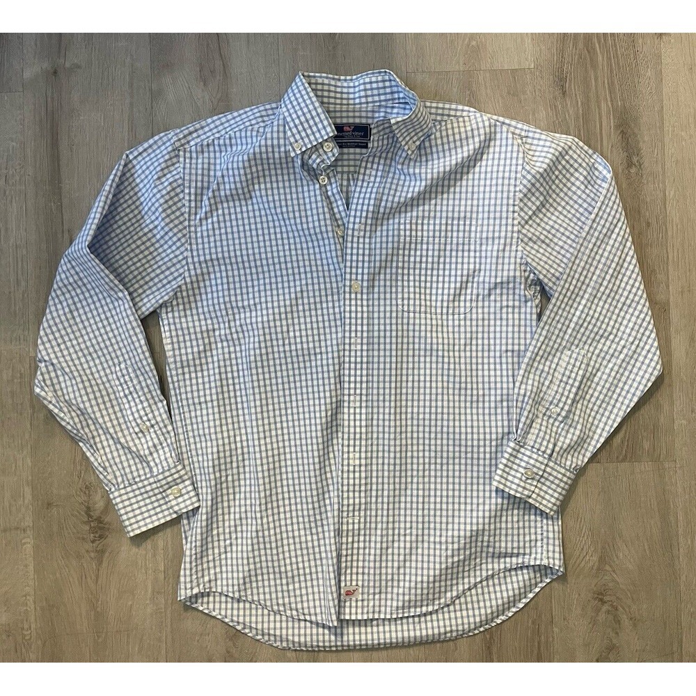 VINEYARD VINES CLASSIC FIT MURPHY PLAID SHIRT MARITIME SIZE M